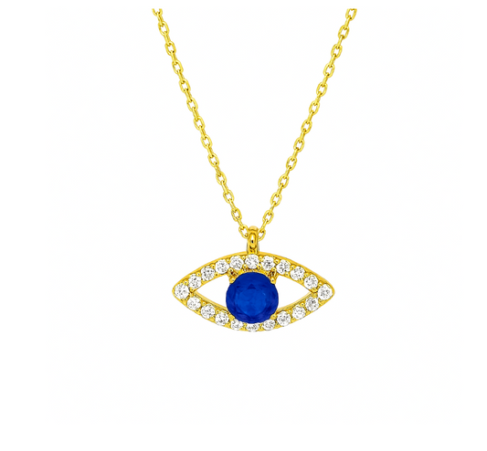 Bubbly Crystals Evil Eye Necklace