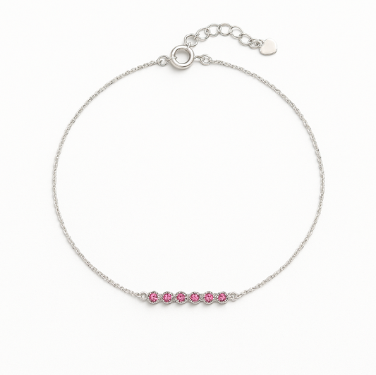 Multi Pink Circles Anklet