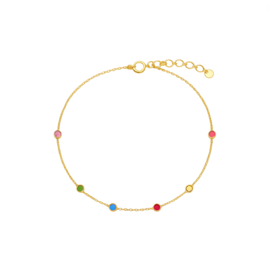 Colorful Stones Anklet