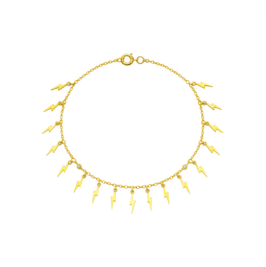 Dangling Lightning Strikes Anklet