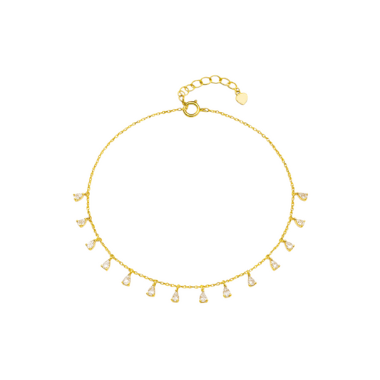 Dangling Teardrops Anklet