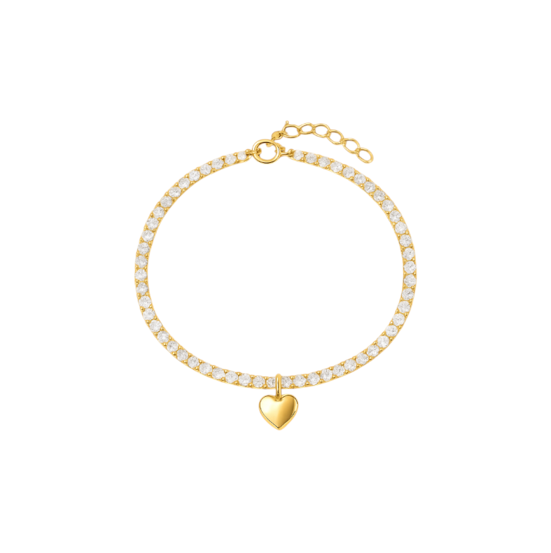 Heart Tennis Bracelet