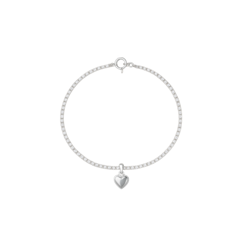 Heart Tennis Bracelet