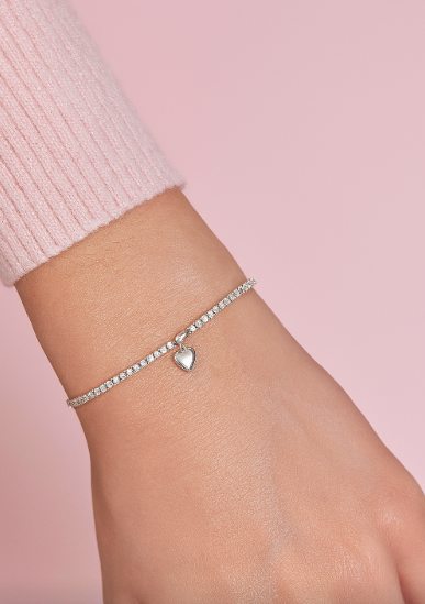 Heart Tennis Bracelet