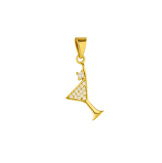 Pavé Martini Glass Charm