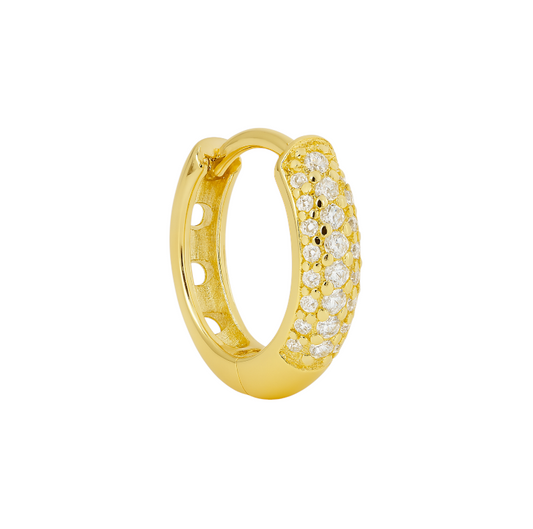 Thick Pavé Hoops