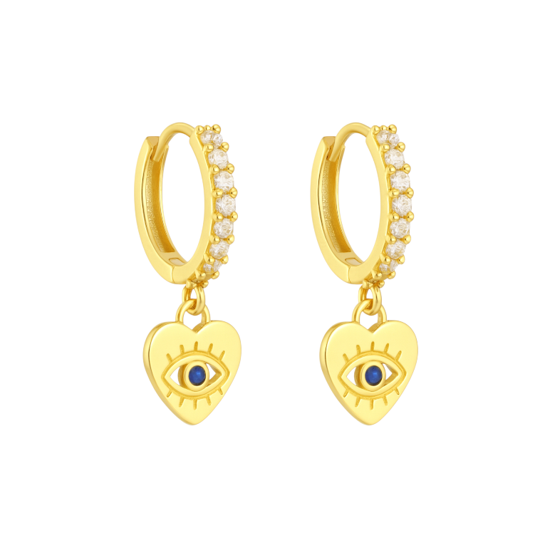 Heart Eye Hoops