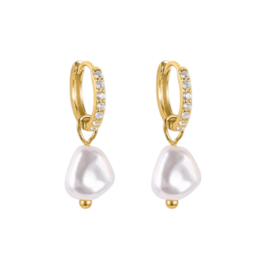 Chunky Pearl Hoop