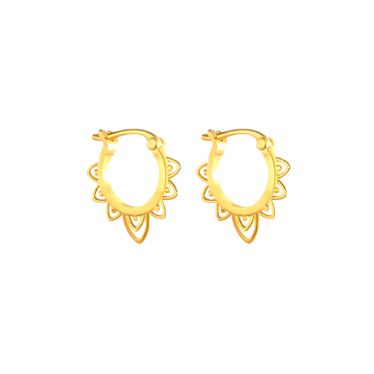 Spiked Flower Hoops