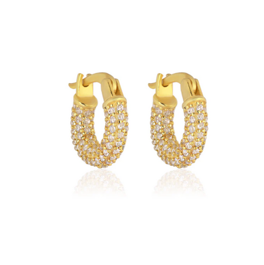 Chunky Pavé Hoops