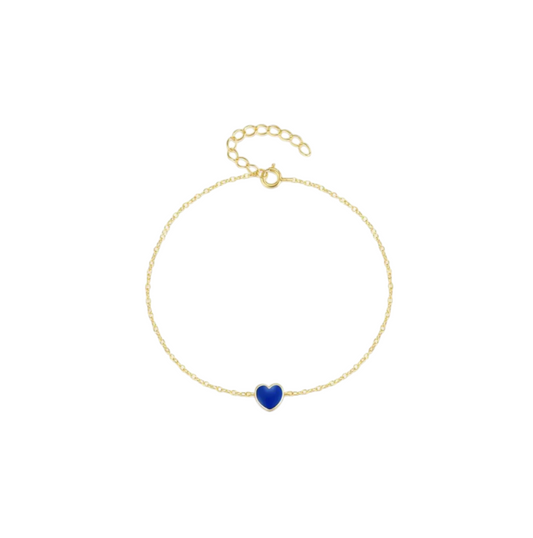 Enamel Heart Bracelet