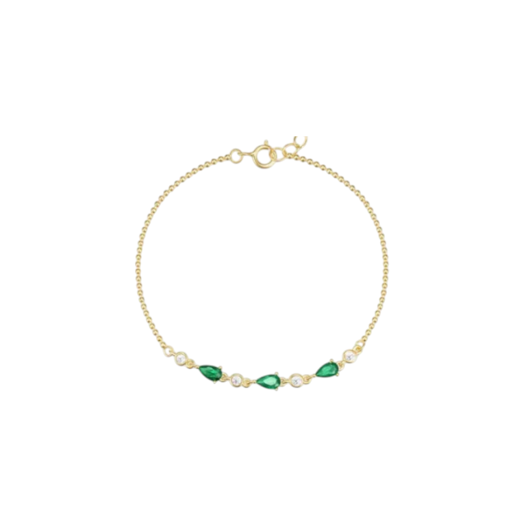 Triple Pears & Circles Bracelet