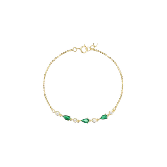 Triple Pears & Circles Bracelet