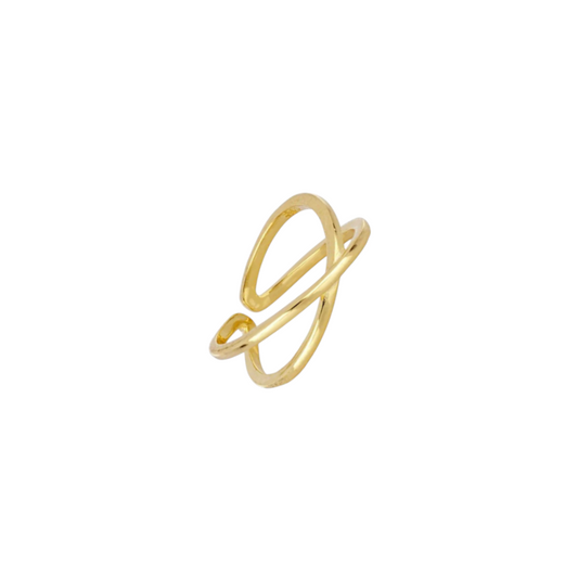 Open Bold X Ring