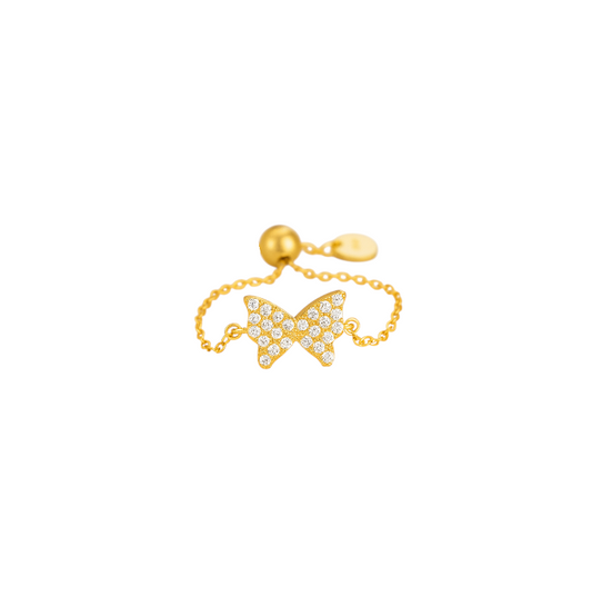 Pavé Butterfly Chain Ring