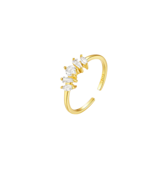 Irregular Crystal Stones Ring