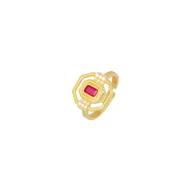 Octa Baguette Ring