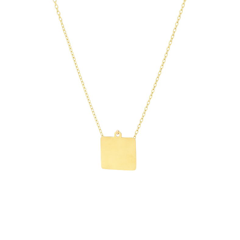 Engravable Square Necklace