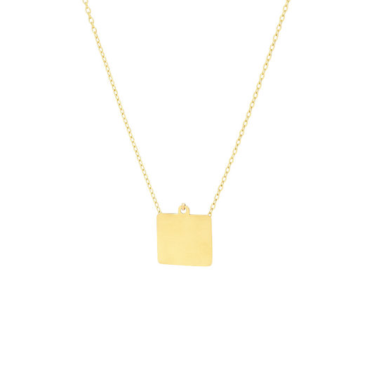 Engravable Square Necklace