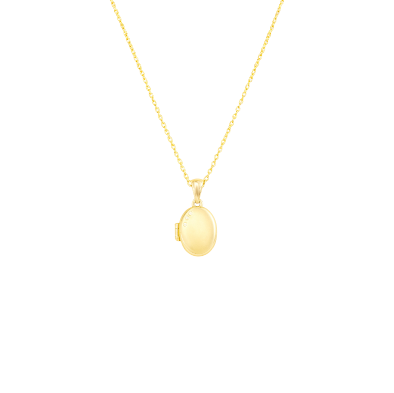 Engravable Oval Locket Necklace