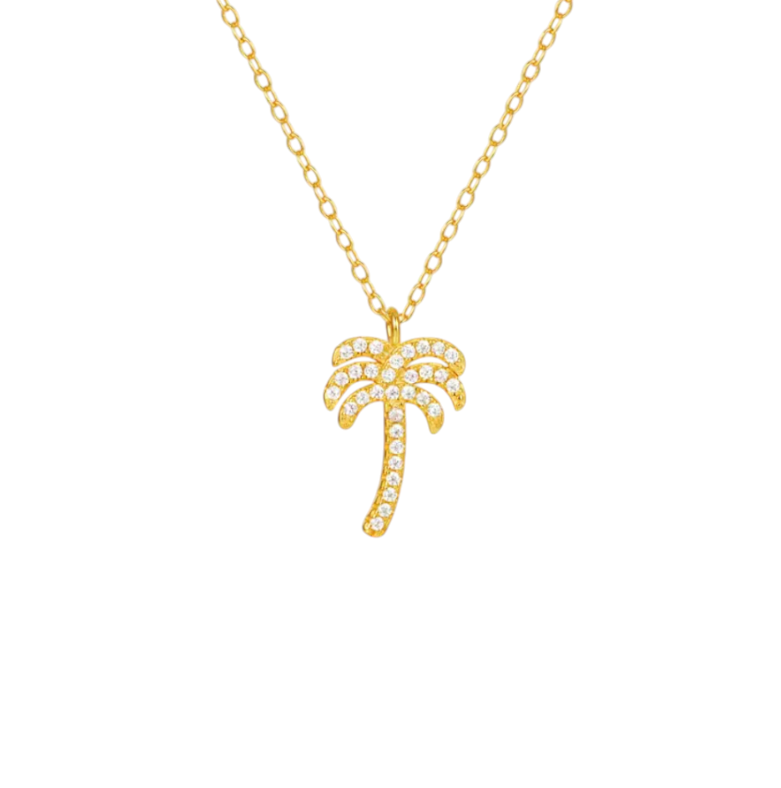 Pavé Palm Tree Necklace