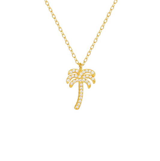 Pavé Palm Tree Necklace