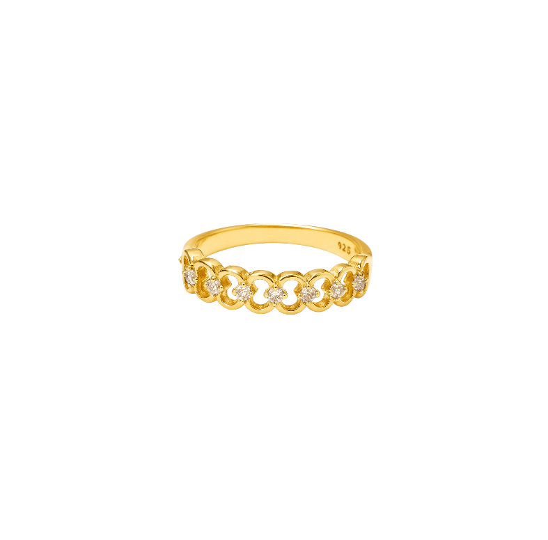 Oval Linked Stones Ring
