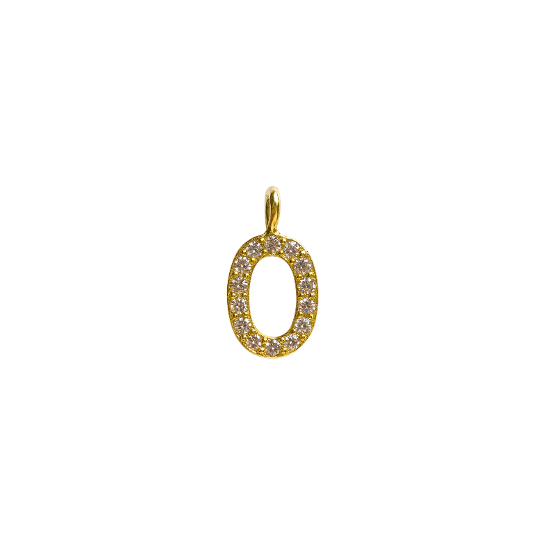 Pavé Number Charm