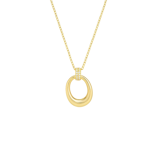 Abstract Oval Necklace