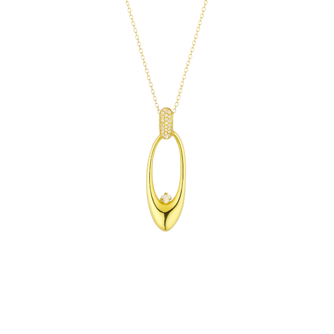 Circle Pointed Loop Necklace