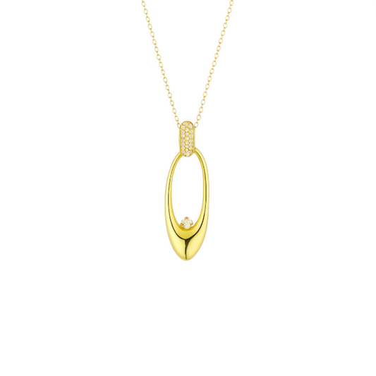 Circle Pointed Loop Necklace