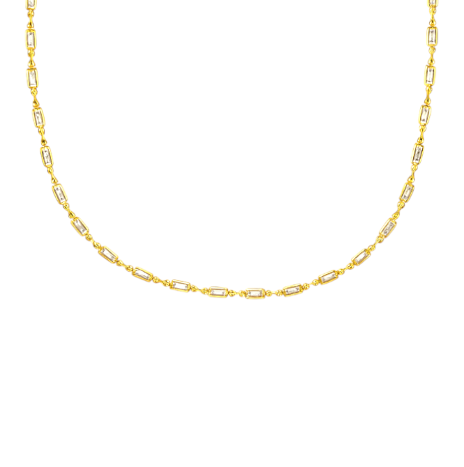 Connected Baguettes Necklace