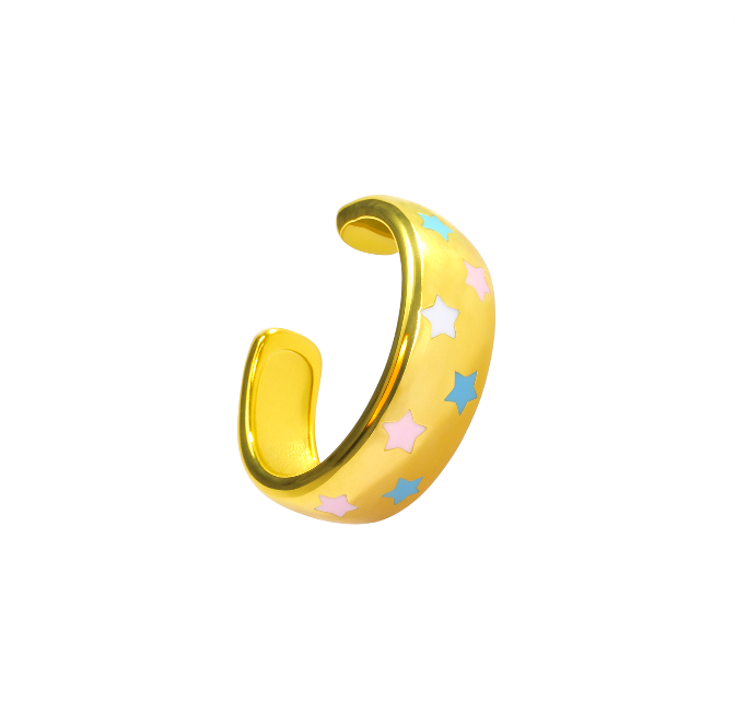 Enamel Stars Earcuff