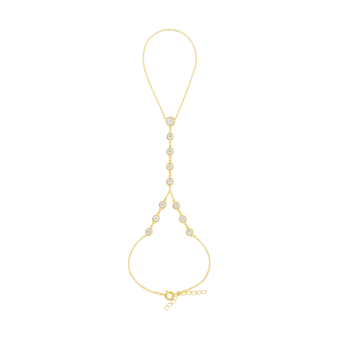 Multi Connected Circles Stones Handchain