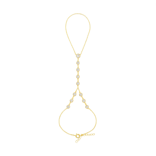 Multi Connected Circles Stones Handchain