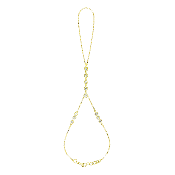 Small Multi Connected Circles Stones Handchain