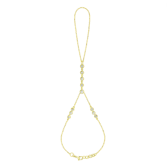 Small Multi Connected Circles Stones Handchain