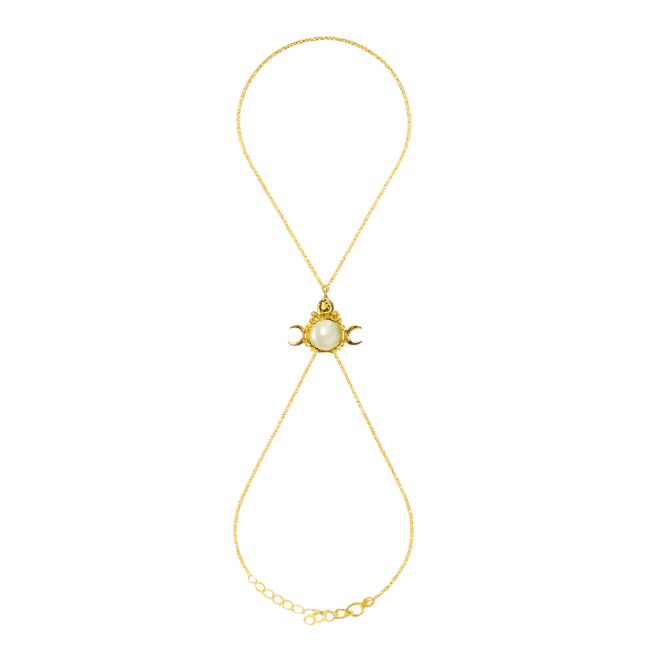 Pearl Moonstone Handchain