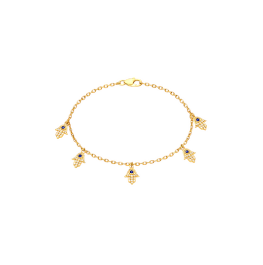 Dangling Pavé Kaff Eye Charms Bracelet