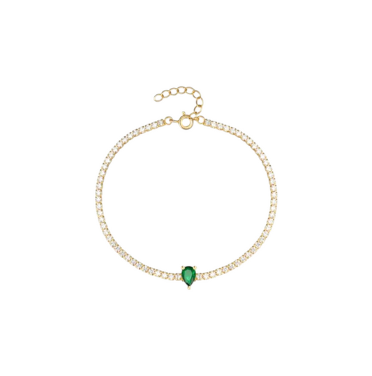 Emerald Pear Tennis Bracelet
