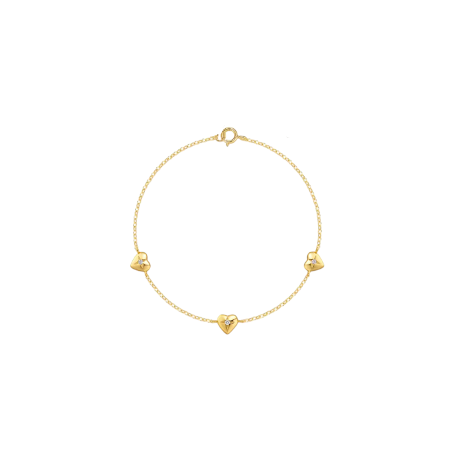 Triple North Star Hearts Bracelet
