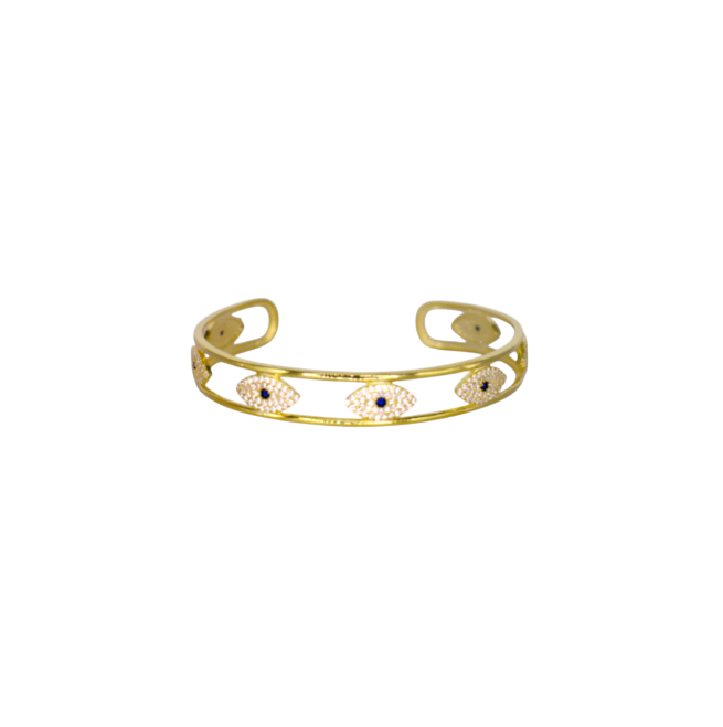 Pavé Evil Eye Bangle