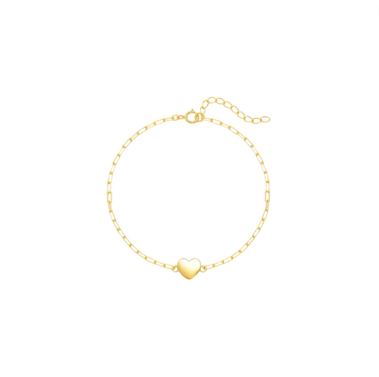 Bold Heart Linked Bracelet