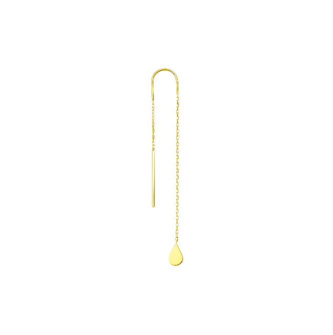 Bold Teardrop Threader Earring
