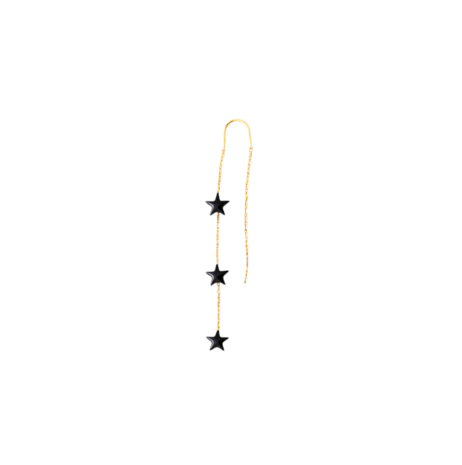 Triple Enamel Stars Threader Earring