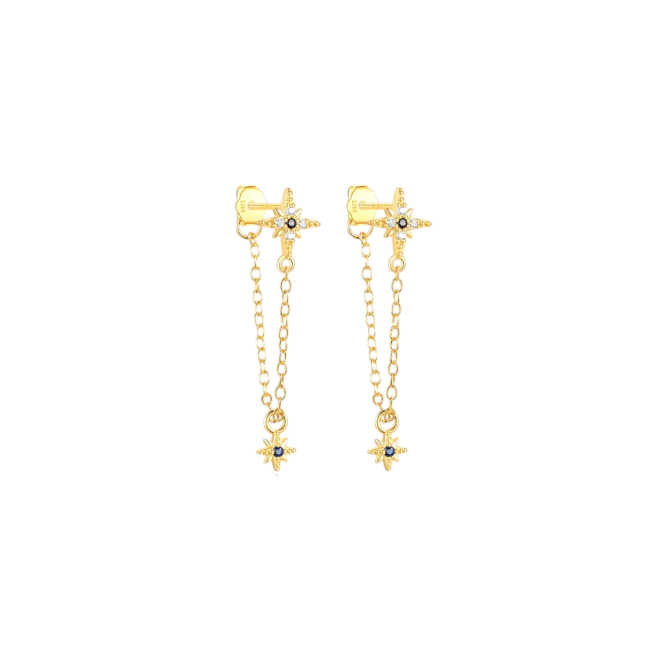 Double North Star Tassel Earring