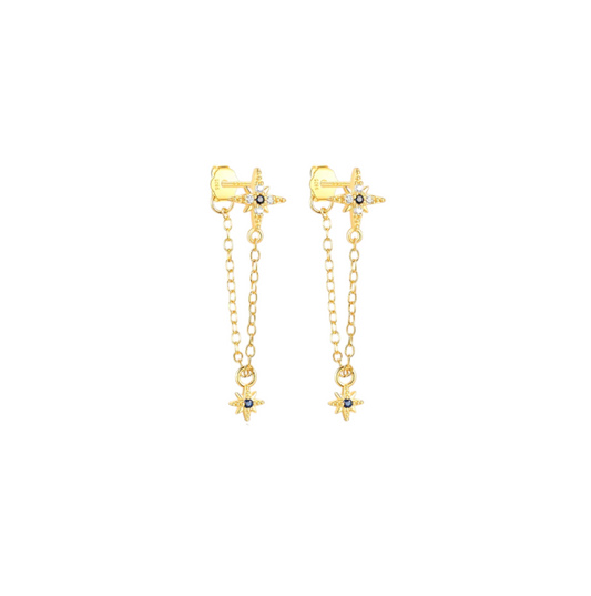 Double North Star Tassel Earring