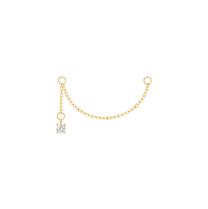 Dangling Circle Stone Chain Connector