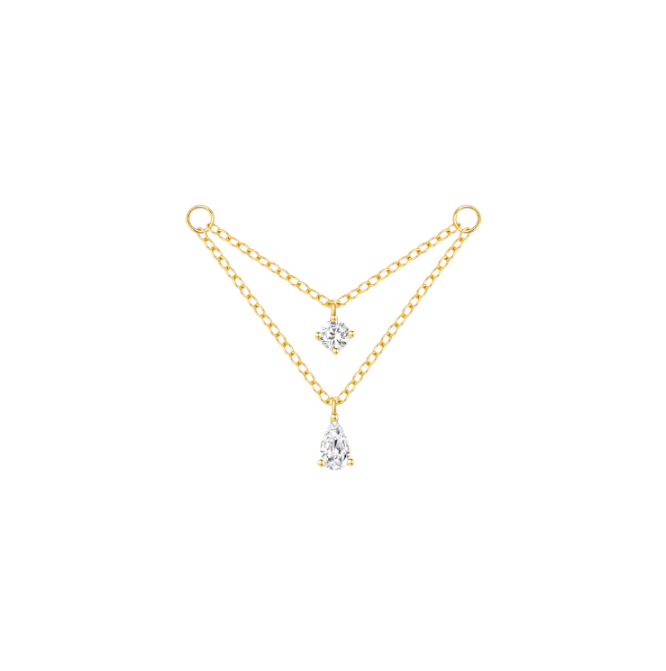 Double Chain Crystals Connector
