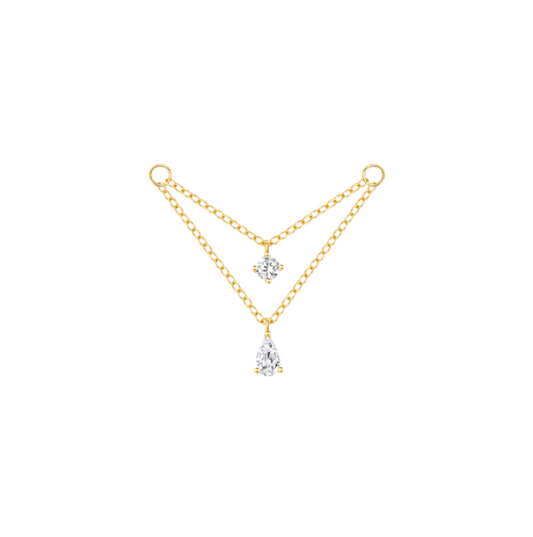 Double Chain Crystals Connector